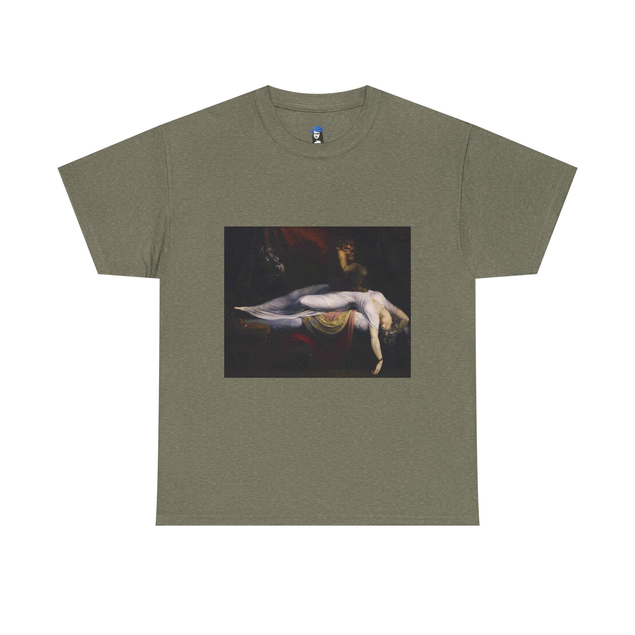 The Nightmare by Henry Fuseli Cotton Tee - Image 7
