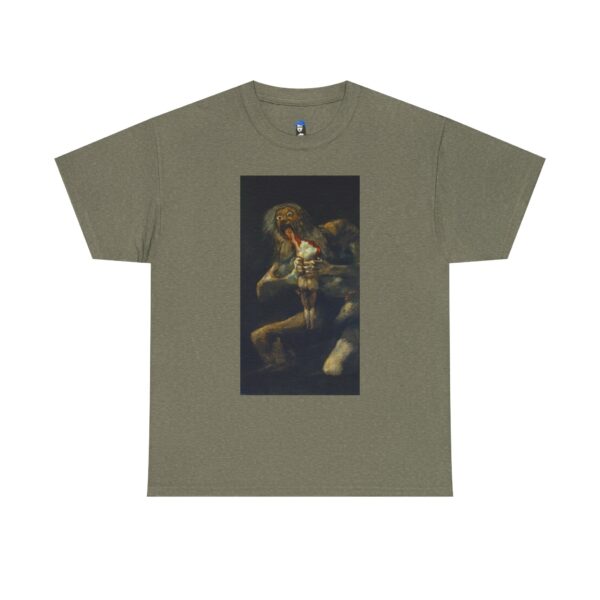 Saturn Devouring His Son by Francisco Goya Cotton Tee - Image 8