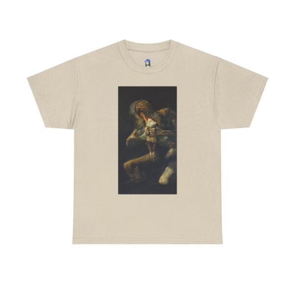 Saturn Devouring His Son by Francisco Goya Cotton Tee - Image 3