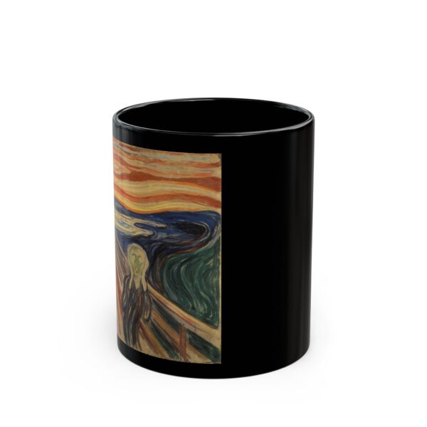 The Scream By Edvard Munch Black Mug