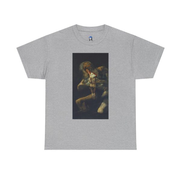 Saturn Devouring His Son by Francisco Goya Cotton Tee - Image 4