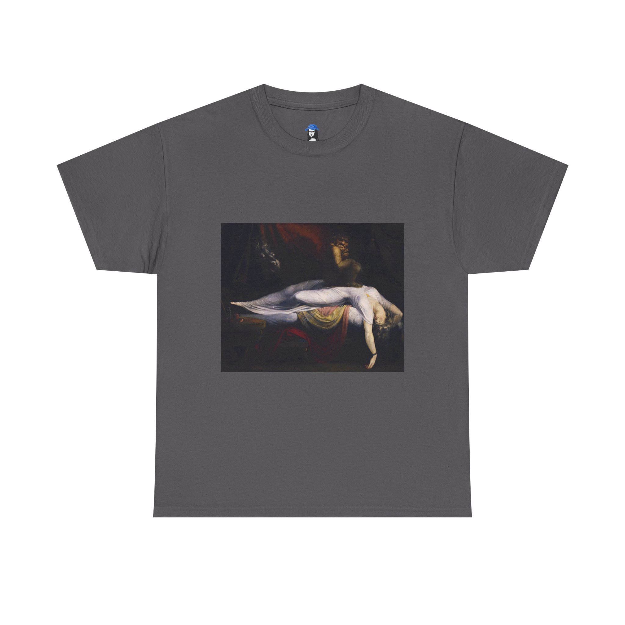 The Nightmare by Henry Fuseli Cotton Tee - Image 9