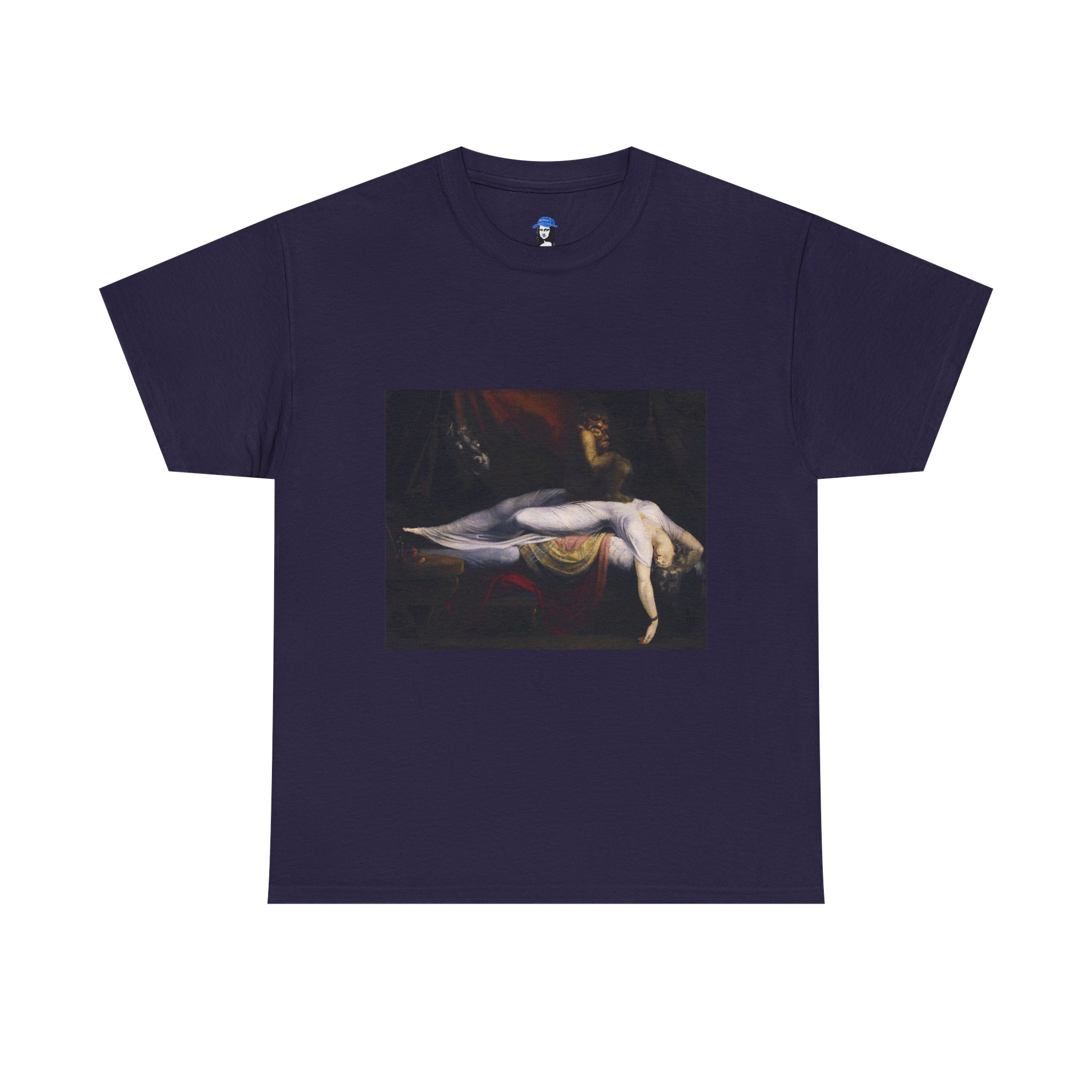 The Nightmare by Henry Fuseli Cotton Tee - Image 12