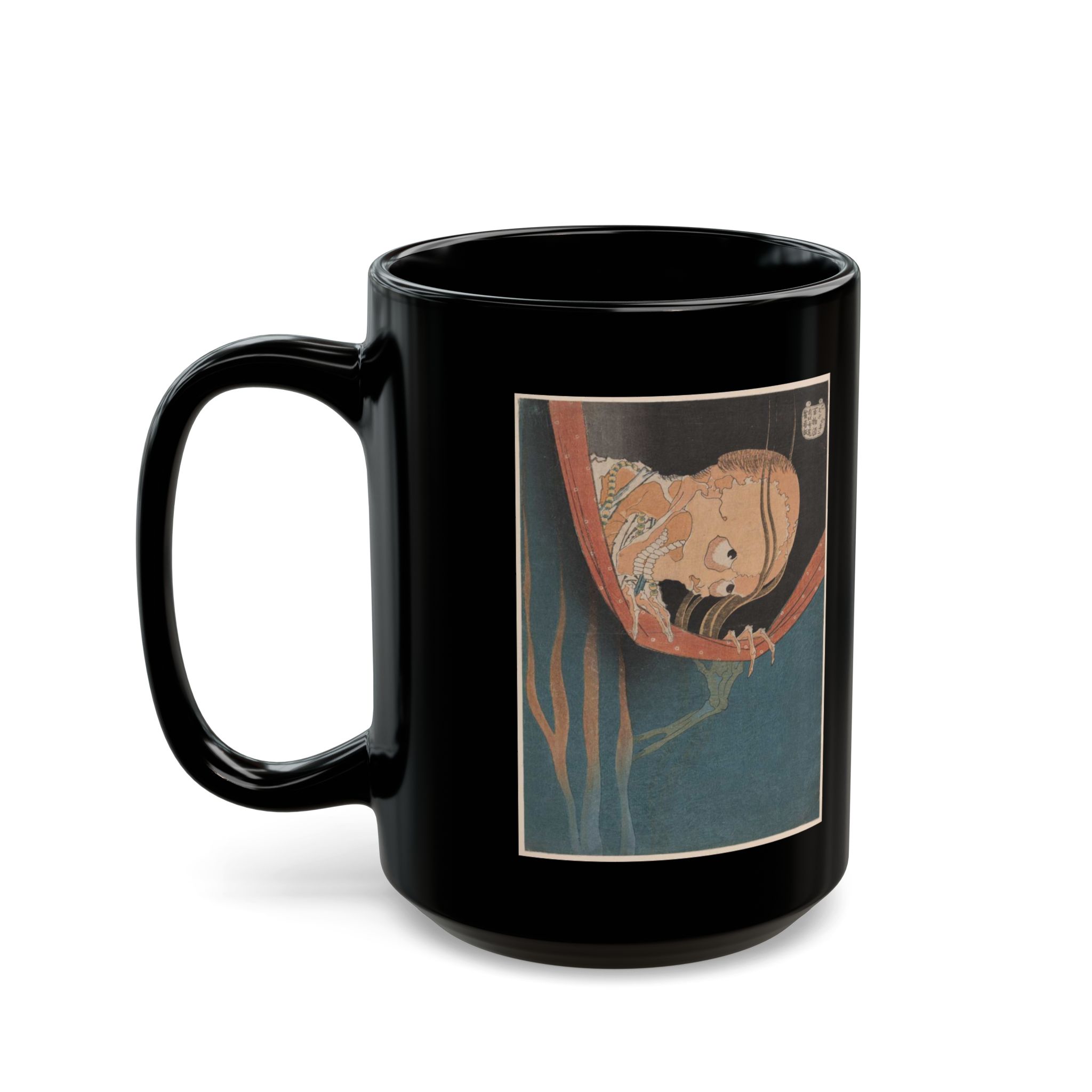 The Ghost of Kohada Koheiji by Hokusai Black Mug