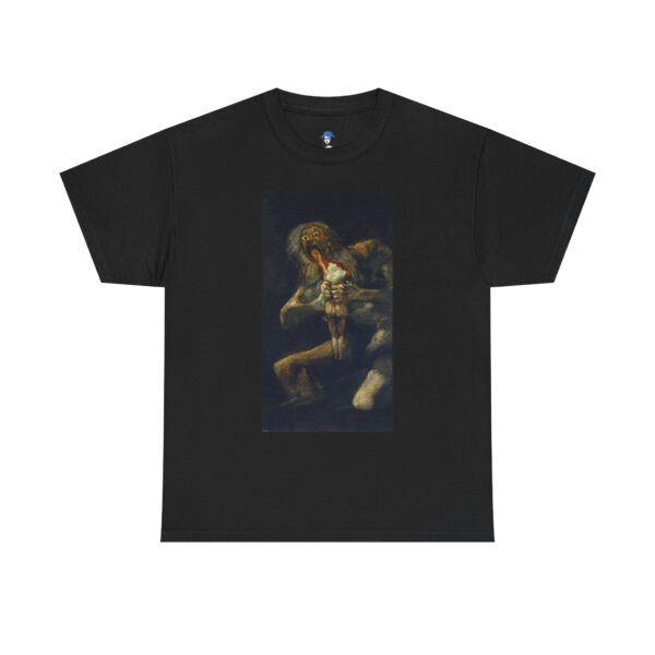 Saturn Devouring His Son by Francisco Goya Cotton Tee - Image 2