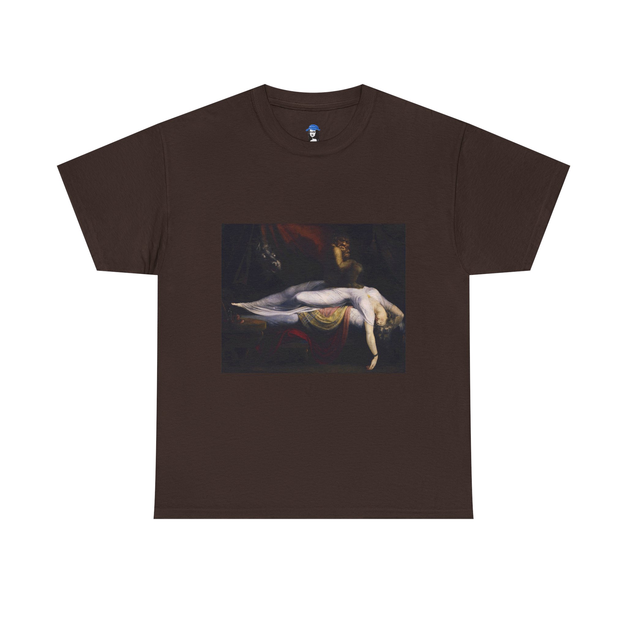 The Nightmare by Henry Fuseli Cotton Tee - Image 6