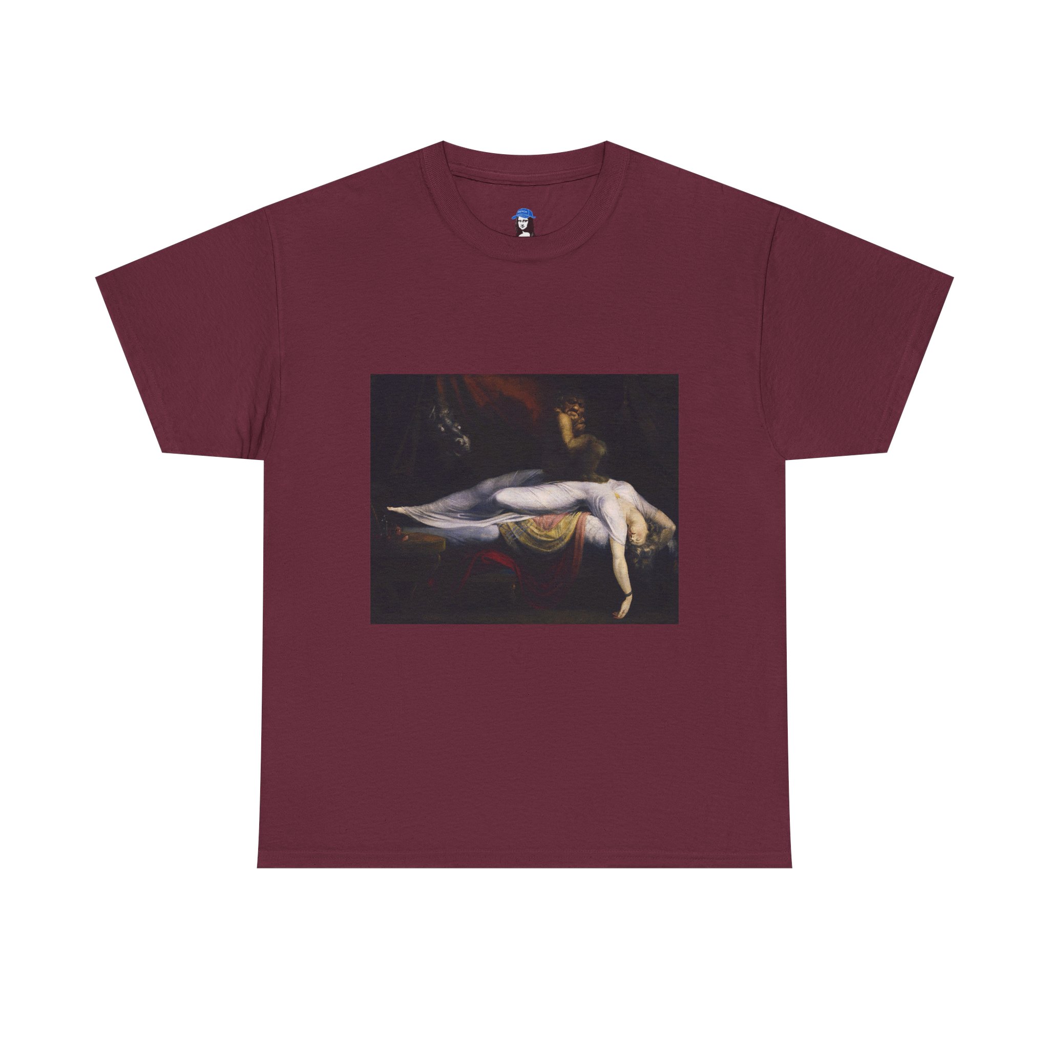 The Nightmare by Henry Fuseli Cotton Tee - Image 5