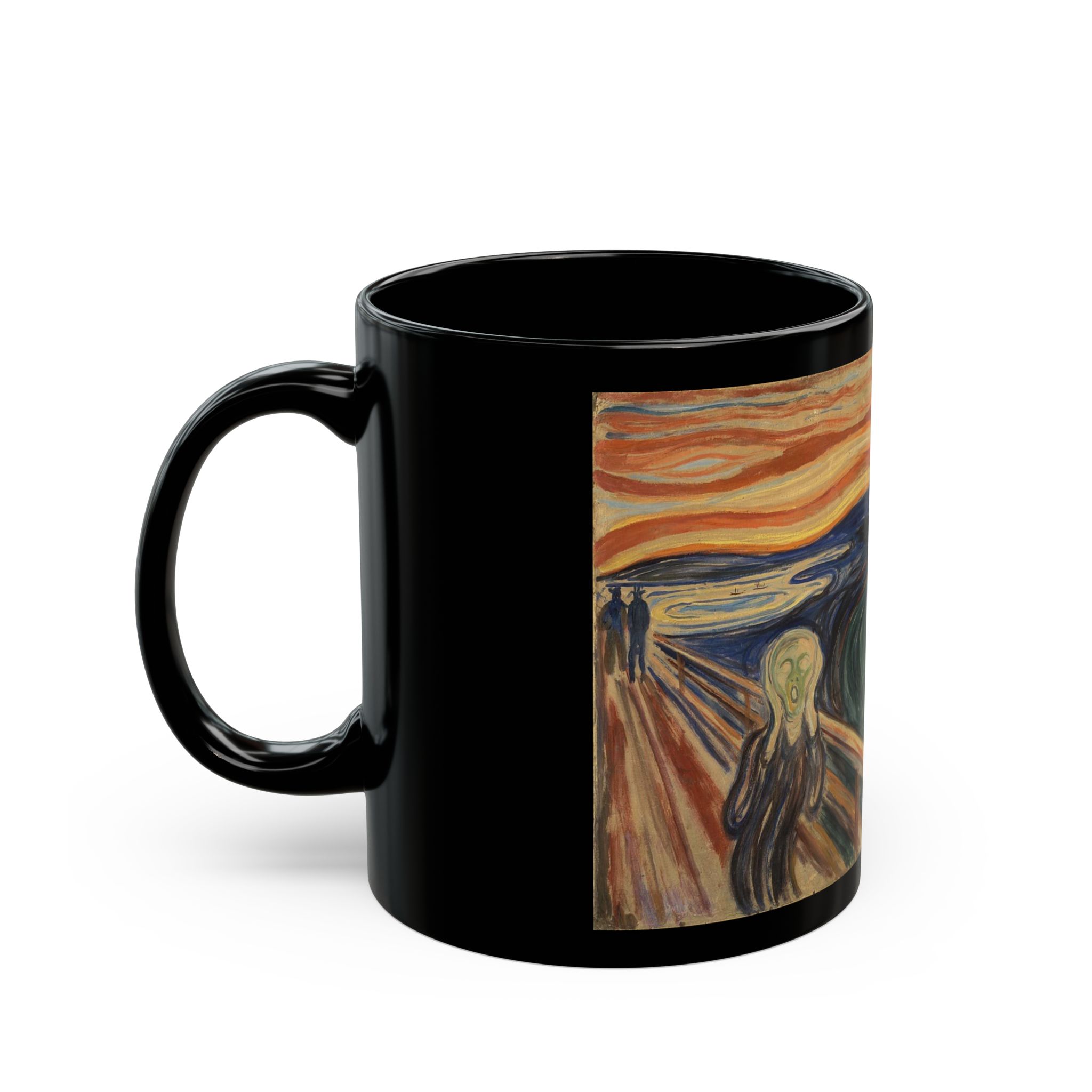 The Scream By Edvard Munch Black Mug