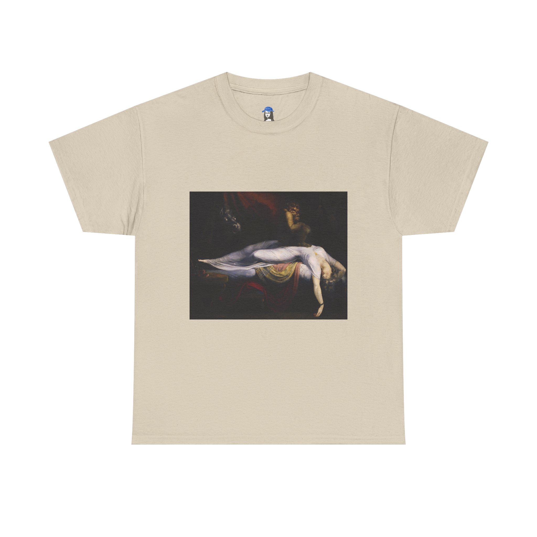The Nightmare by Henry Fuseli Cotton Tee - Image 3