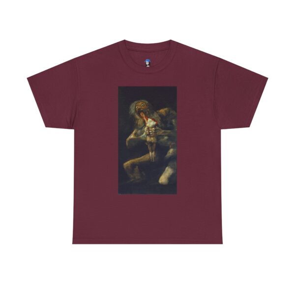 Saturn Devouring His Son by Francisco Goya Cotton Tee - Image 6