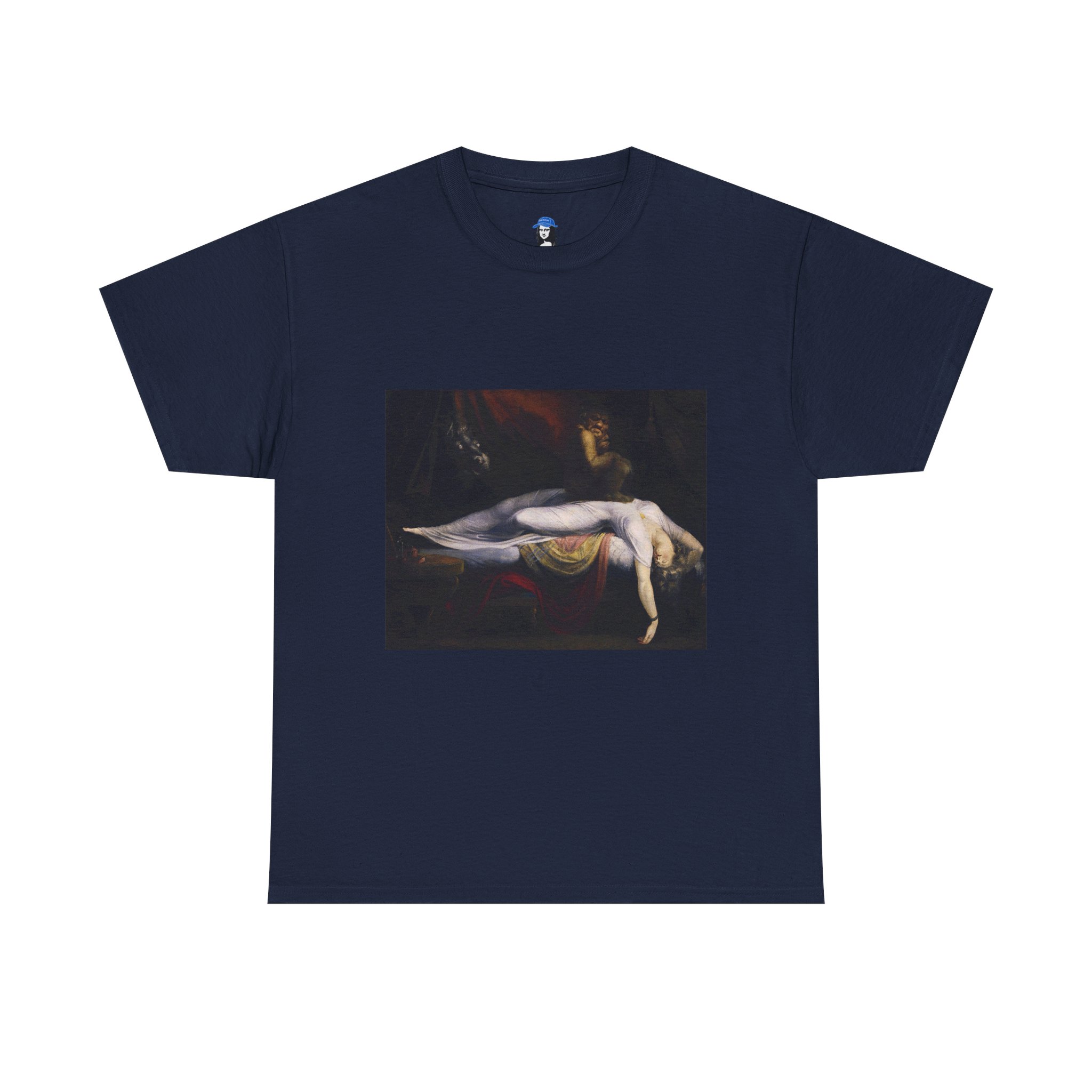 The Nightmare by Henry Fuseli Cotton Tee - Image 10
